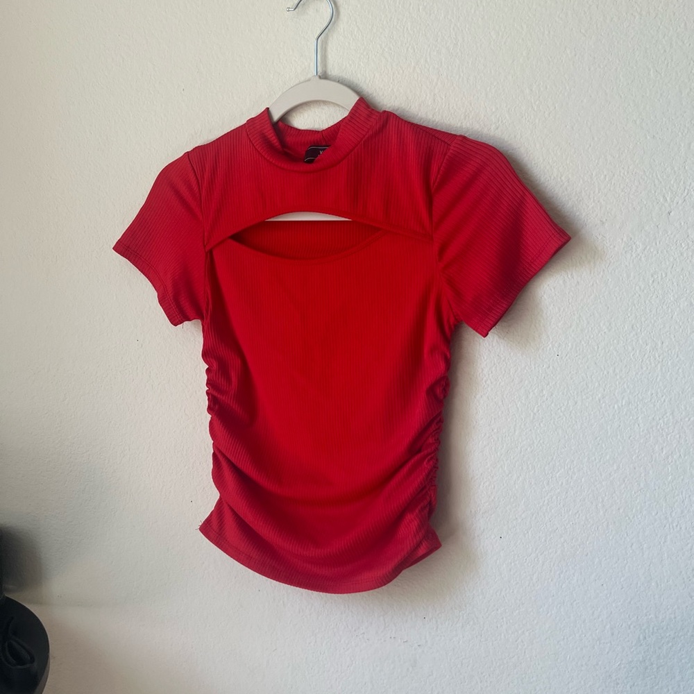 Red Vibe Sportswear Top